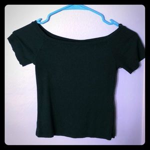dark green top; lightly worn; very good condition